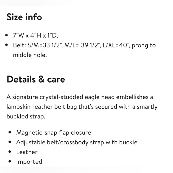 Kurt Geiger London NWT Leather Belt Bag Large/Extra Large - Picture 8 of 8